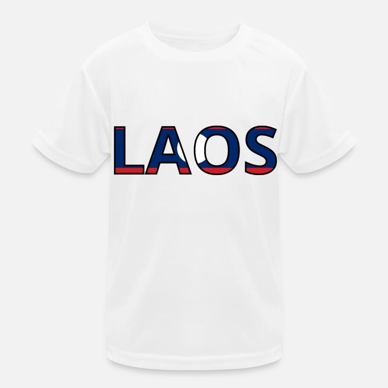 Laos Flag Kids Functional T-Shirt