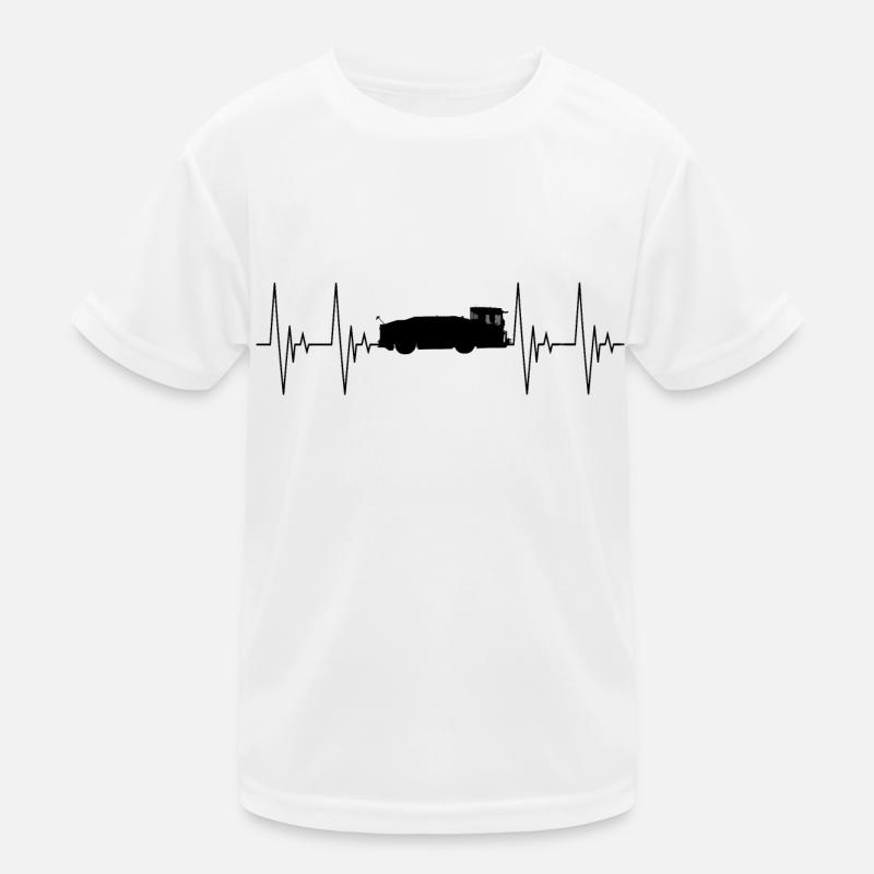 Remorqueur d’avion Pushback Pusher Heartbeat ECG T-shirt sport Enfant