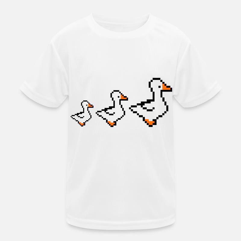 pixel enten Kinder Funktions-T-Shirt