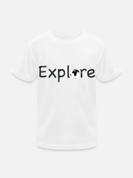 Explores - Kids Functional T-Shirt - white - Front
