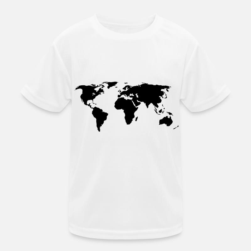 World Map Kids Functional T-Shirt