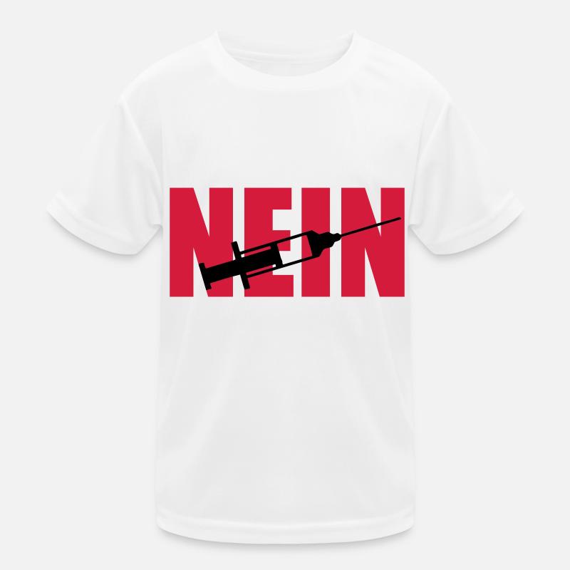 Nein Spritze Kinder Funktions-T-Shirt