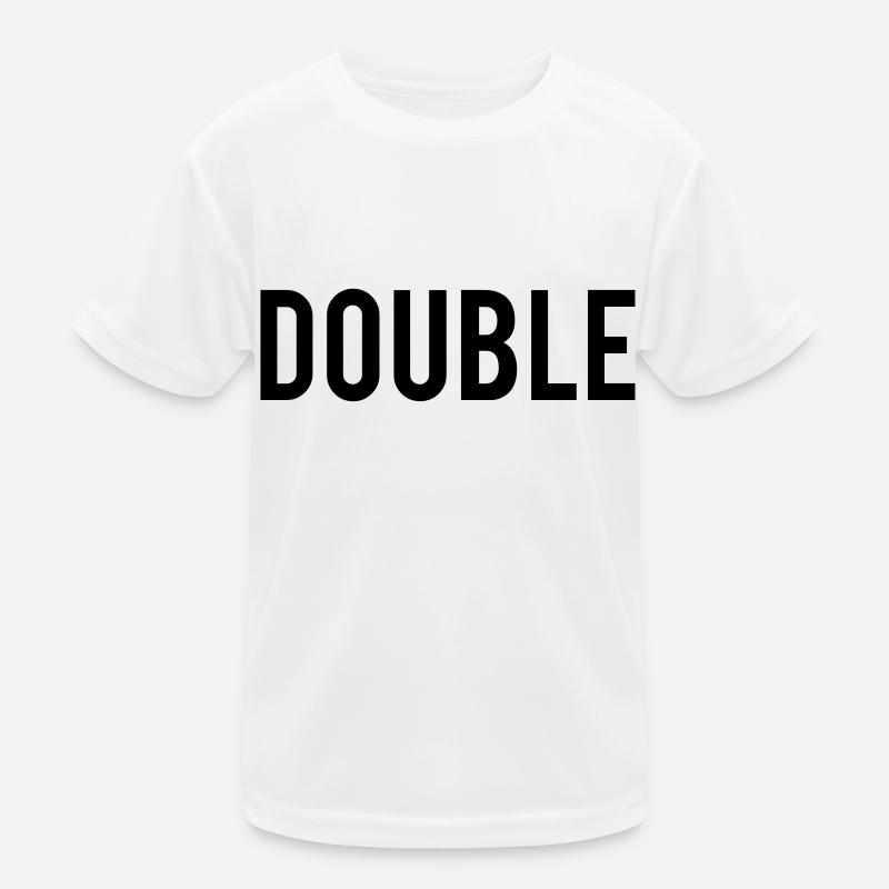 Double Trouble - Kinder Funktions-T-Shirt - Weiß