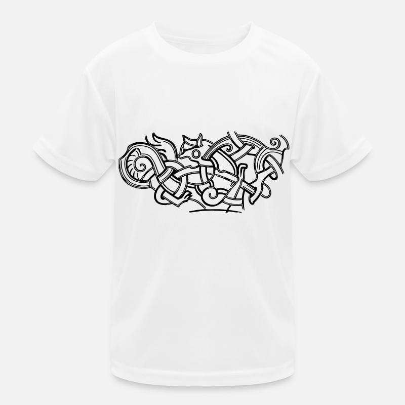 ancient celtic symbol drawing print design Kids Functional T-Shirt
