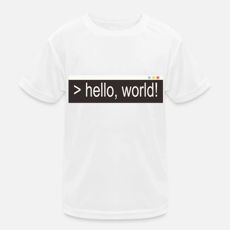 Hello world Kinder Funktions-T-Shirt