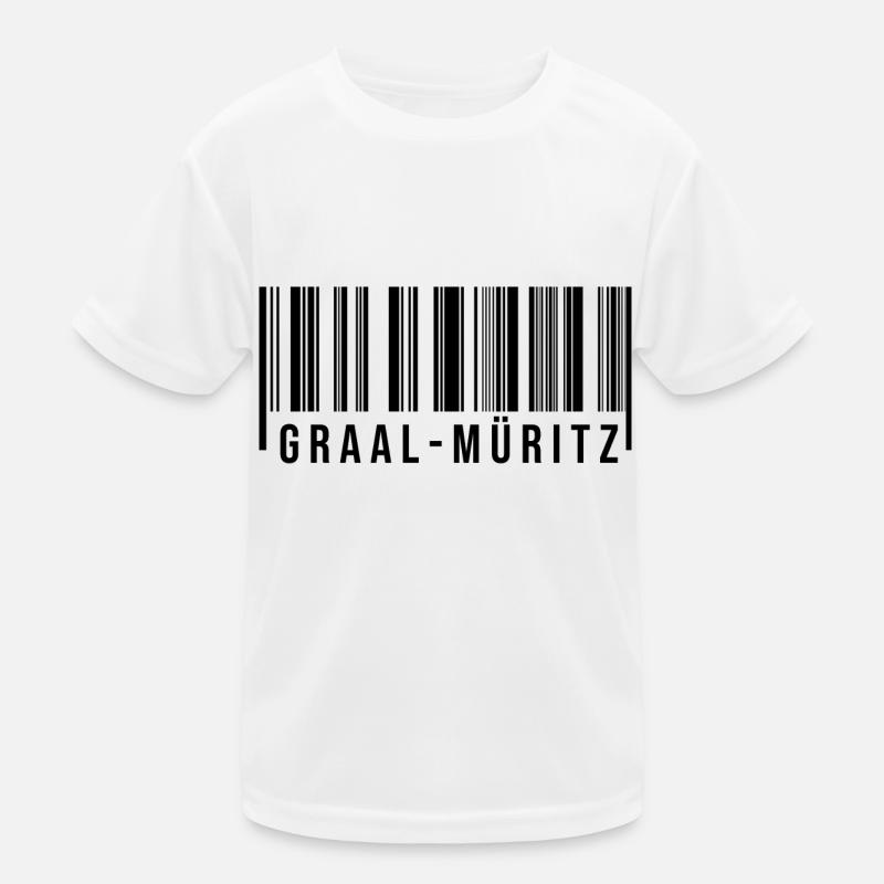 Graal Müritz Strichcode Kinder Funktions-T-Shirt