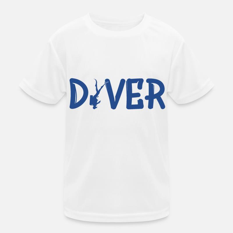 Diver Taucher Kinder Funktions-T-Shirt