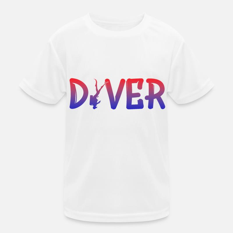 Diver Taucher Kinder Funktions-T-Shirt
