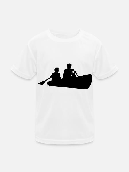 kanu - Kinder Funktions-T-Shirt - Weiß - Vorne