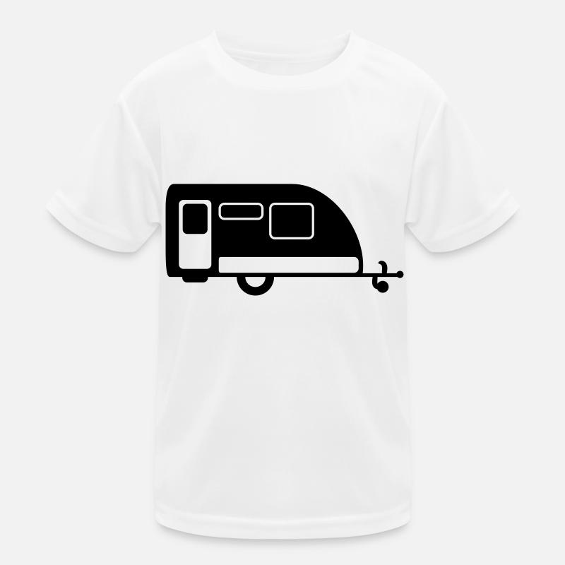 Camper Trailer Symbol Logo Kids Functional T-Shirt