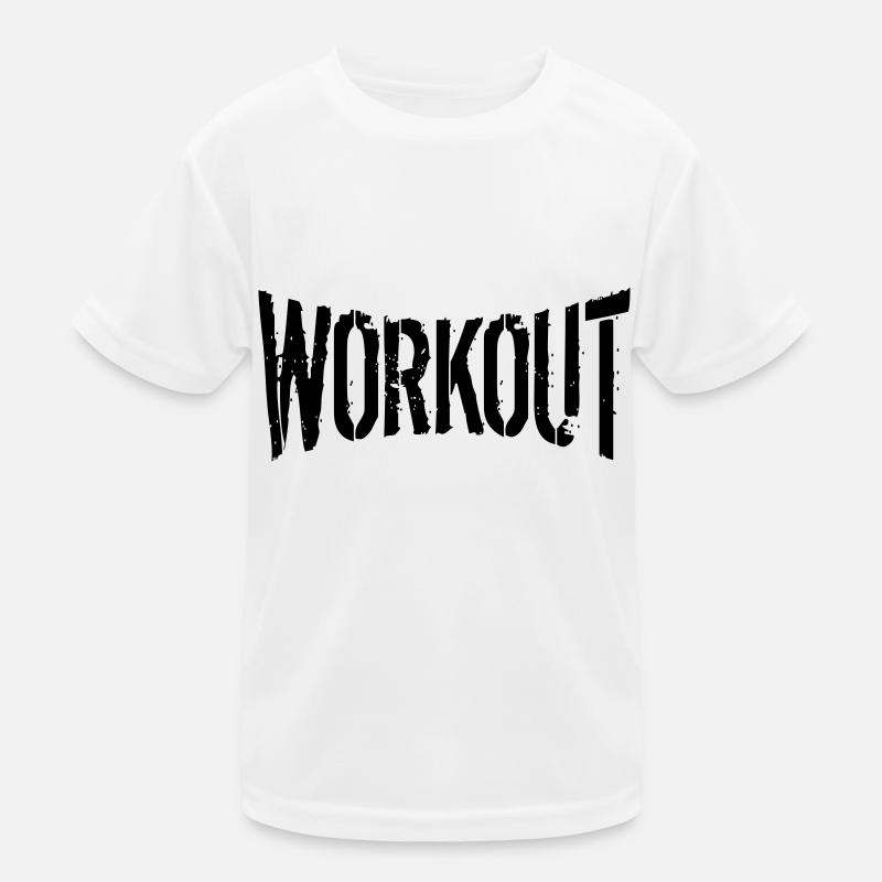 workout gym spray beast fashion cool design text l Kids Functional T-Shirt