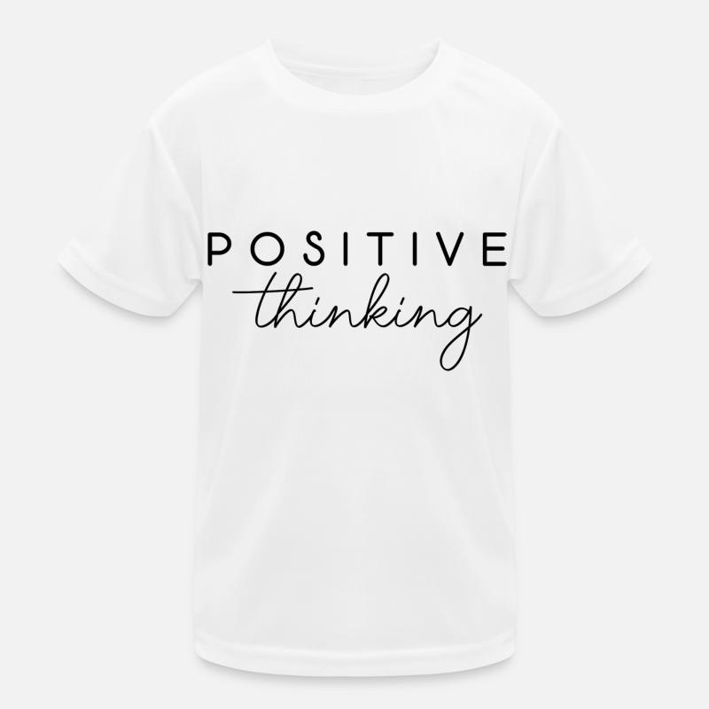Positive thinking thinking saying English script Kids Functional T-Shirt
