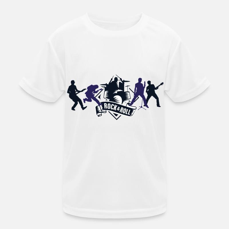 rock n roll - Kinder Funktions-T-Shirt - Weiß