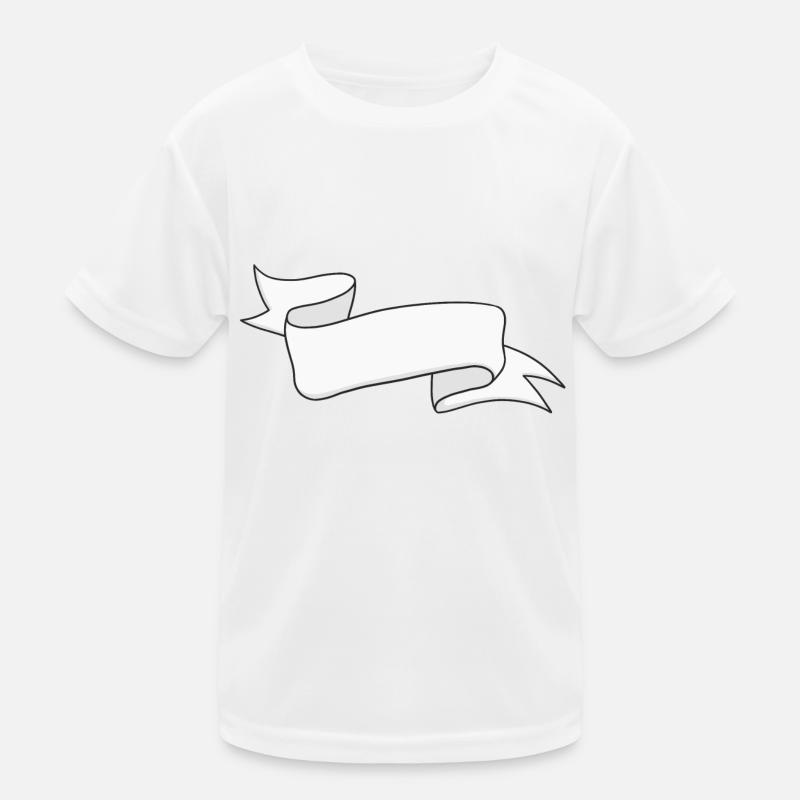 Text Deko geschwungenes Banner Kinder Funktions-T-Shirt