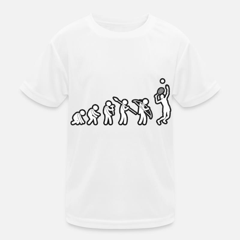 Evolution Tennis Female White Grunge Kids Functional T-Shirt