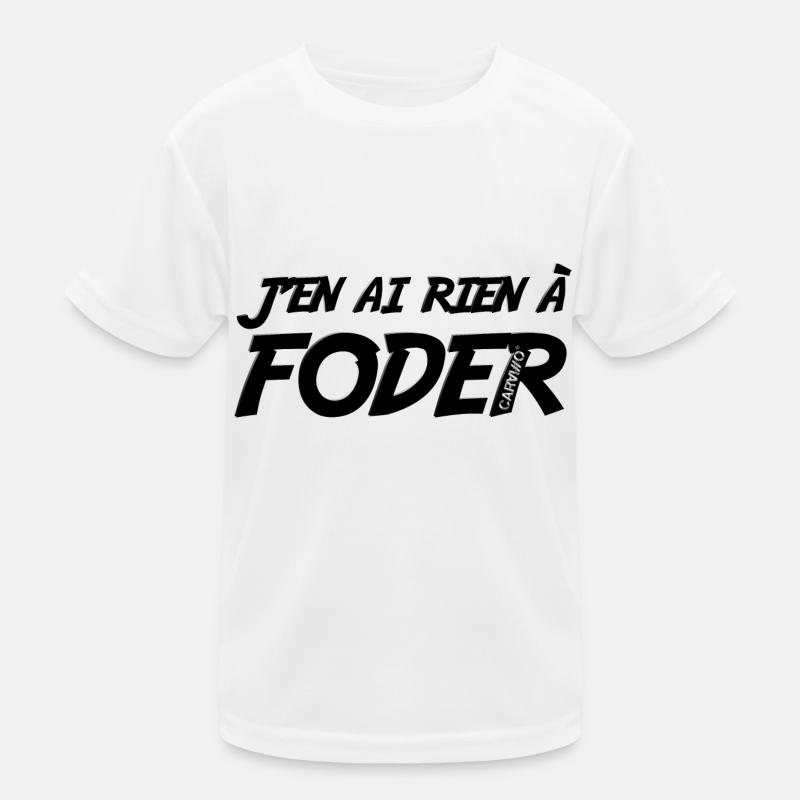 J'en ai rien a foder Noir T-shirt sport Enfant