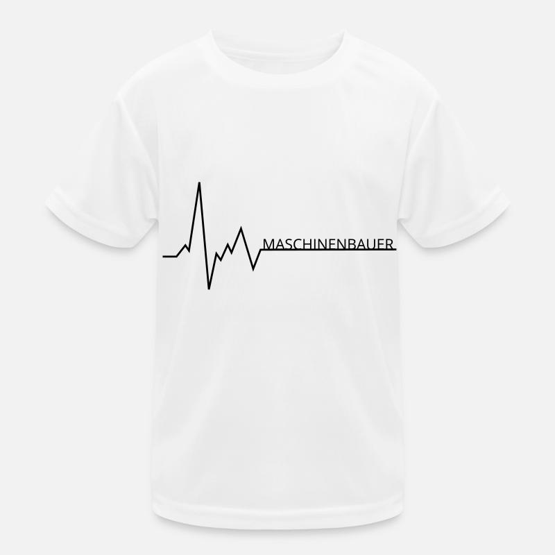herzschlag maschinenbauer Kinder Funktions-T-Shirt