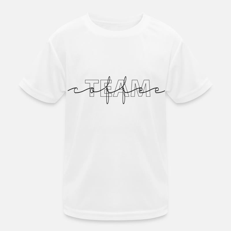 Team coffee - Kinder Funktions-T-Shirt - Weiß