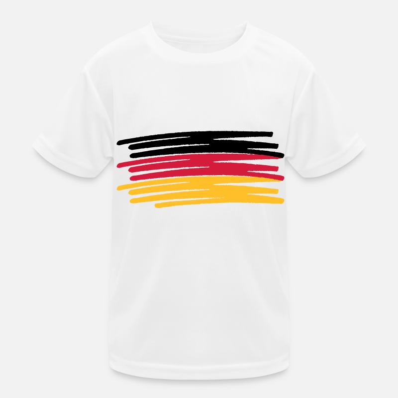 Allemagne couleurs crayon peint drapeau T-shirt sport Enfant