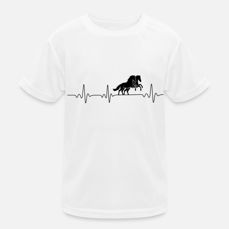 Herzfrequenz Pferde Horses Kinder Funktions-T-Shirt