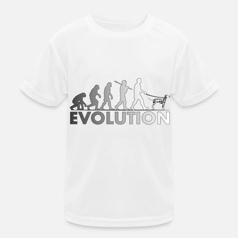 Dalmatian Evolution Black and White Kids Functional T-Shirt