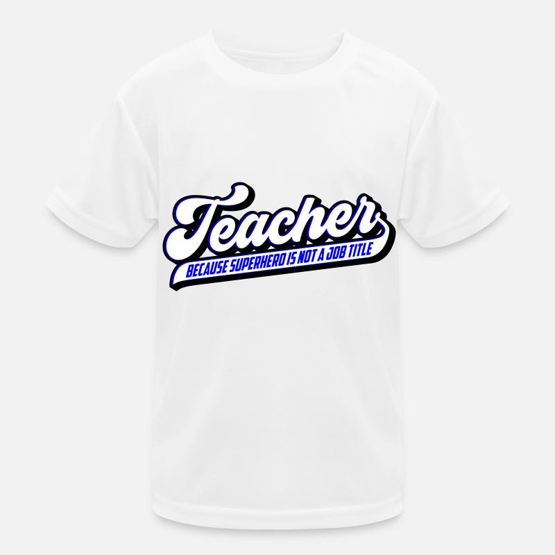 Teacher Lehrer Superheld | Farben änderbar Kinder Funktions-T-Shirt