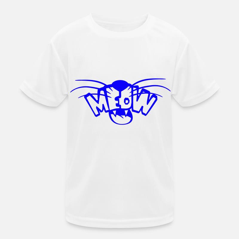 Meow Katze Comic Miau Buchstaben Kitten Text Zitat Kinder Funktions-T-Shirt