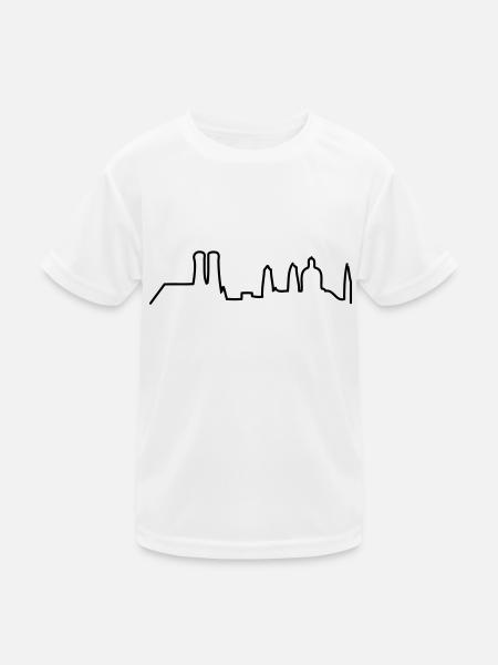 Munich - Munich - skyline - Kids Functional T-Shirt - white - Front