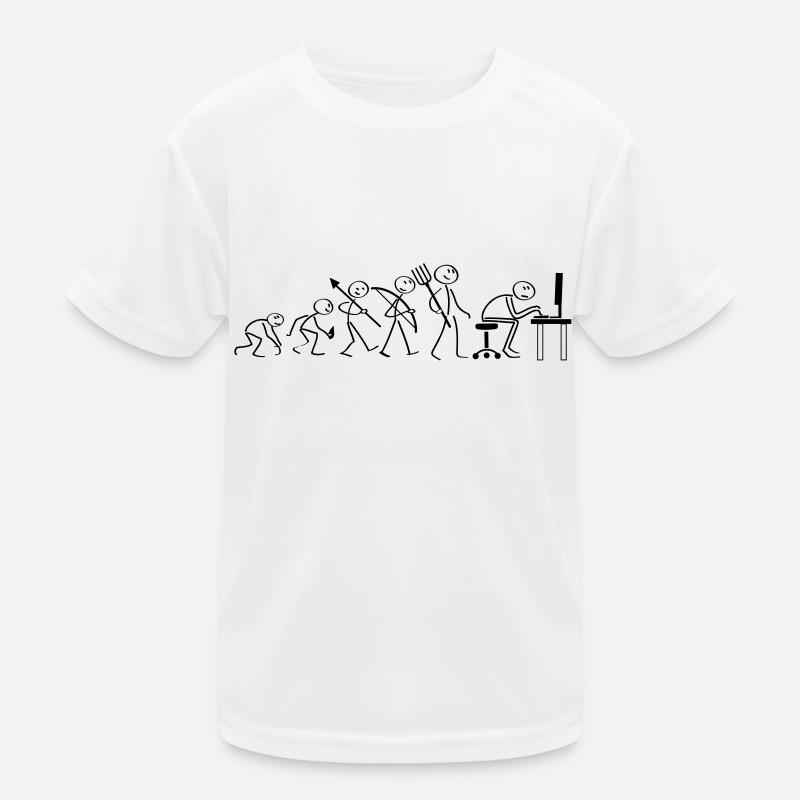 Evolution Computerarbeit Kinder Funktions-T-Shirt
