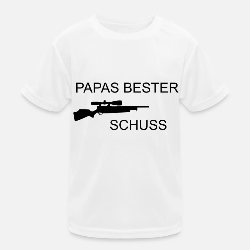 Papas bester Schuss Kinder Funktions-T-Shirt