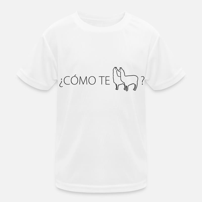 ¿COMO TE LLAMAS? - Kinder Funktions-T-Shirt - Weiß