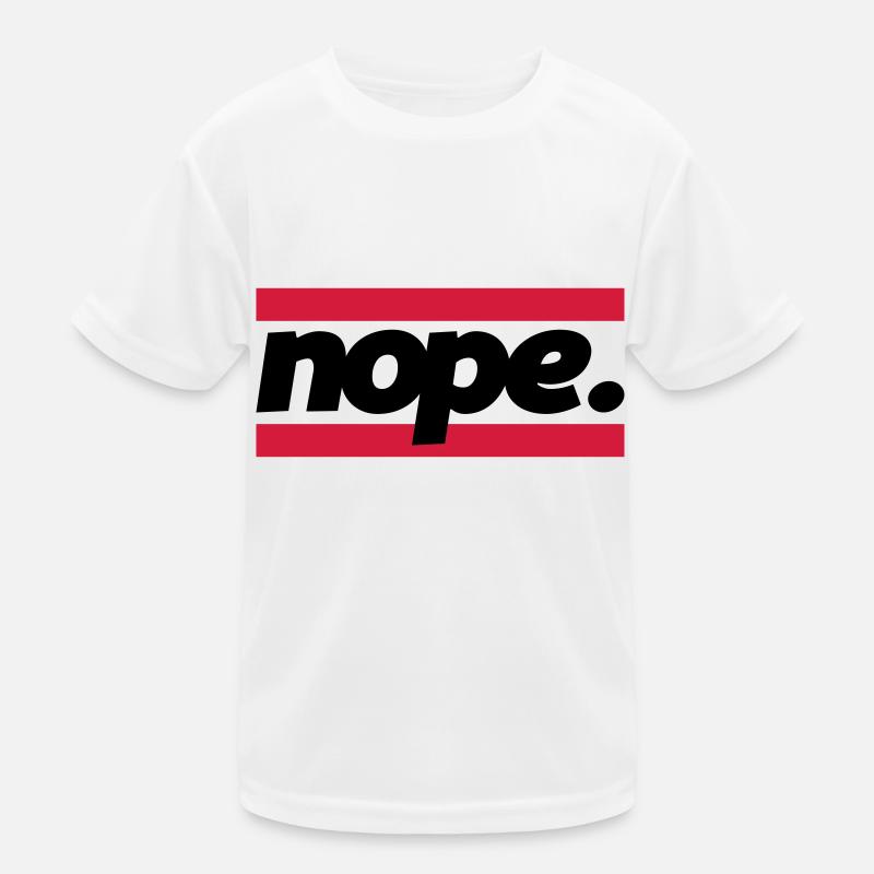 nope graphic Kinder Funktions-T-Shirt