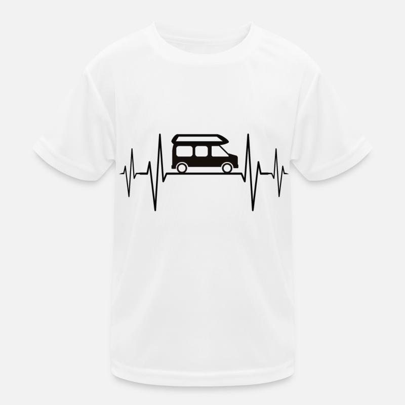 Camper Campervan Van Herzschlag ECG Bus Camping T-shirt sport Enfant