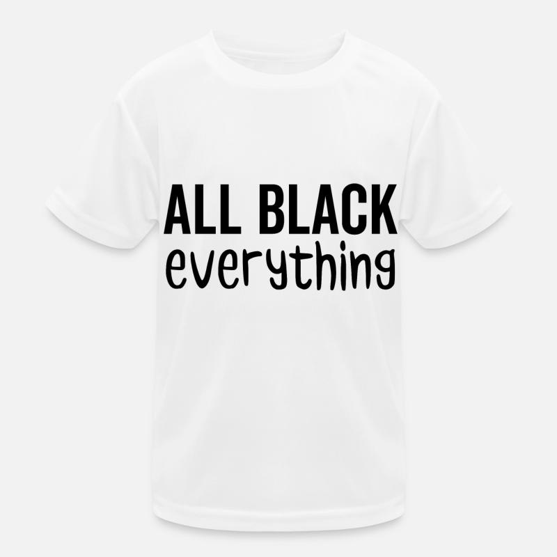 All Black Everything Kids Functional T-Shirt