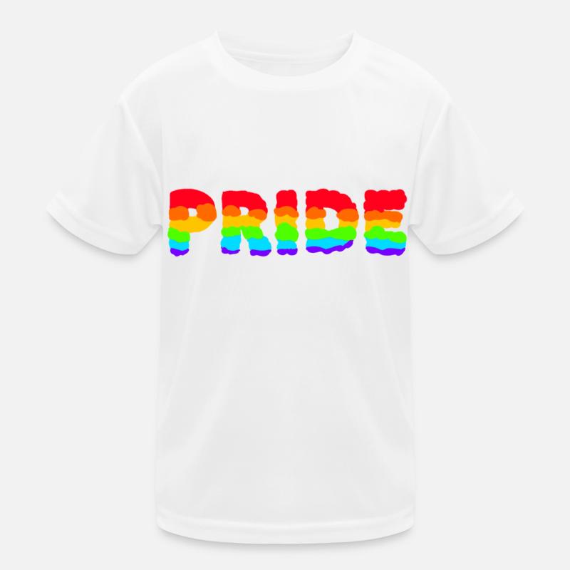 PRIDE LGBTQ+ SLOGAN Kinder Funktions-T-Shirt