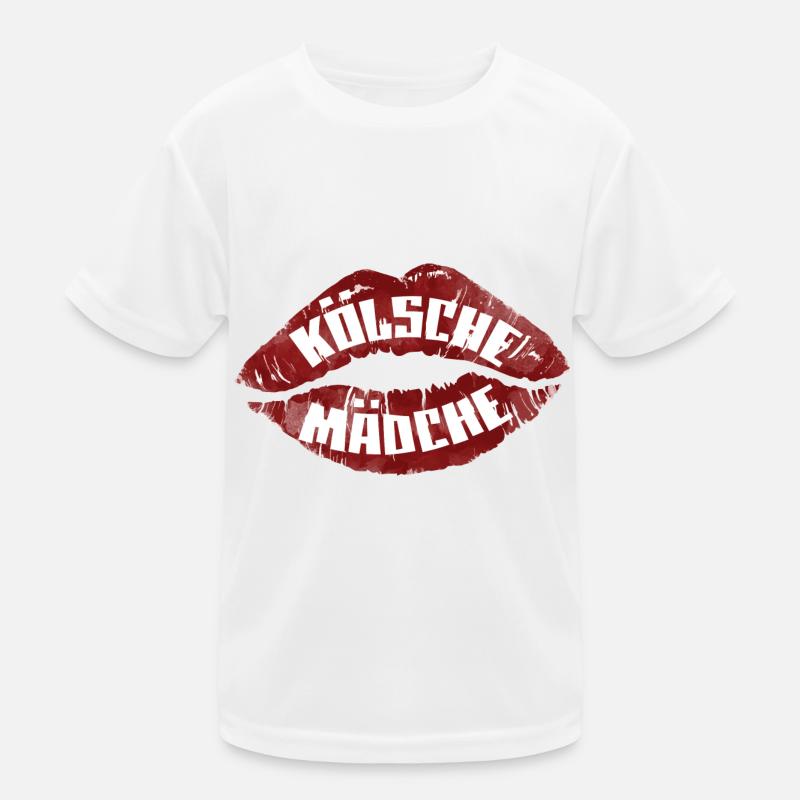 Kölsche Mädche Köln Kölnerin Mädchen - Kinder Funktions-T-Shirt - Weiß