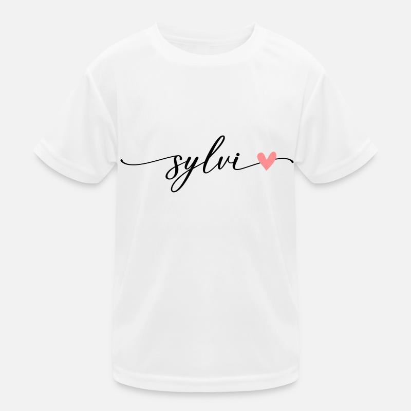 Sylvi Name Calligraphy Font Kids Functional T-Shirt