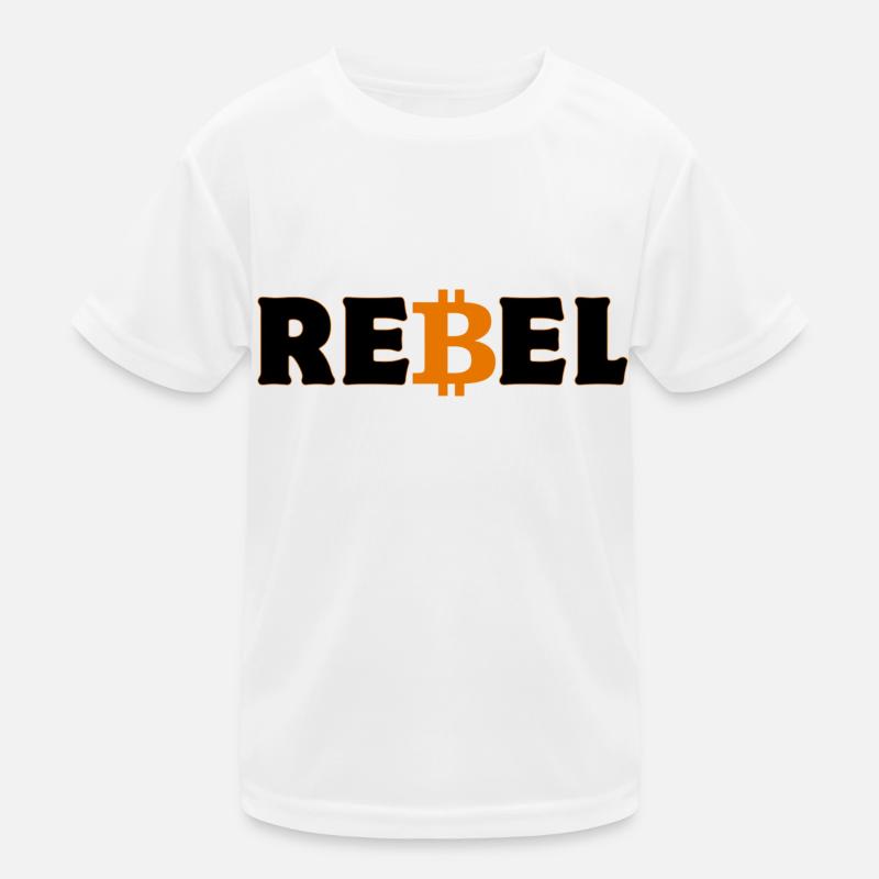 Crypto Rebel Bitcoin BTC Riche T-shirt sport Enfant