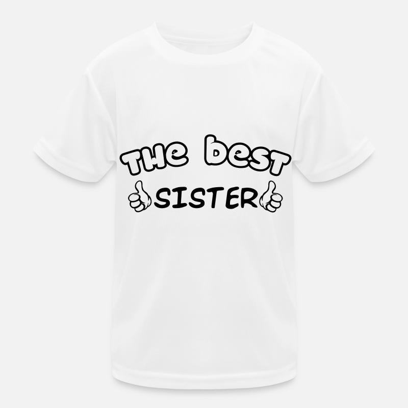 DIE BESTE SCHWESTER - Kinder Funktions-T-Shirt - Weiß