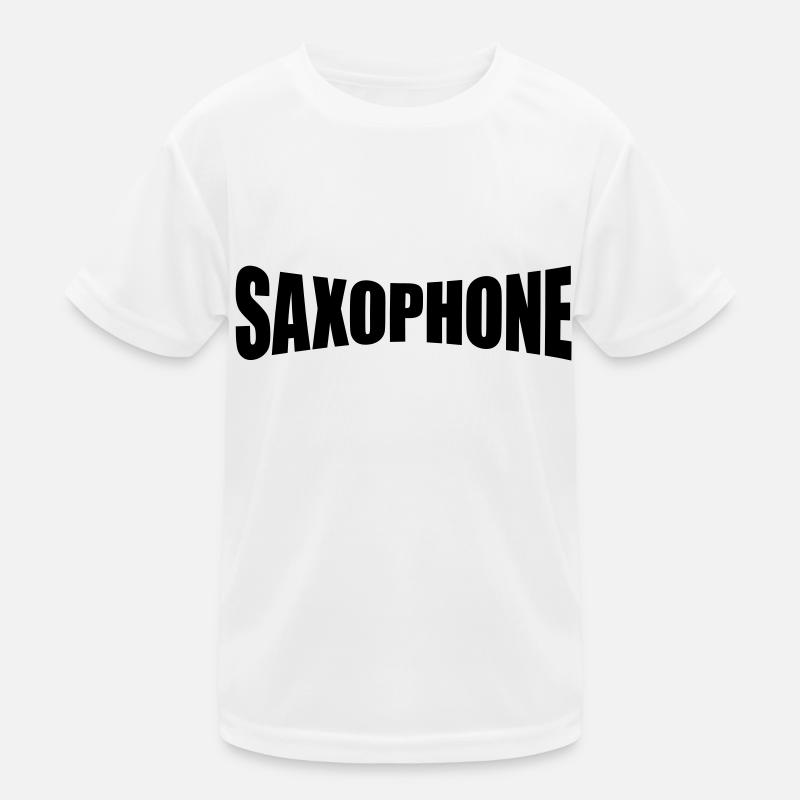 saxophone - Kids Functional T-Shirt - white