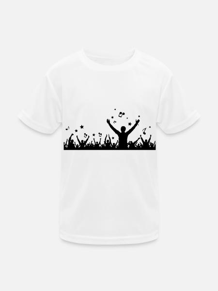 Menschen - Konzert Festival - Kinder Funktions-T-Shirt - Weiß - Vorne