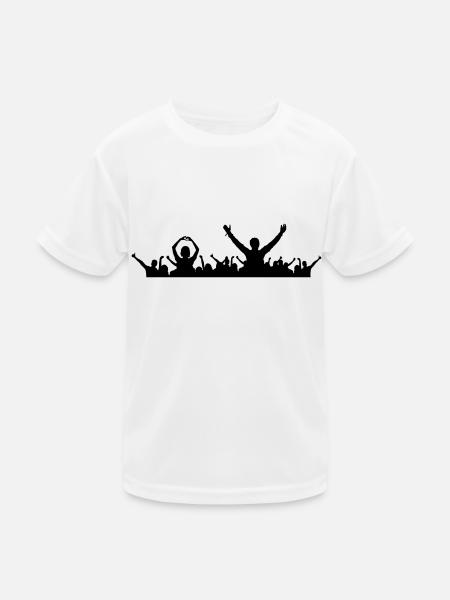 Menschen - Konzert Festival - Kinder Funktions-T-Shirt - Weiß - Vorne