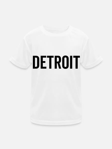 Detroit - Kinder Funktions-T-Shirt - Weiß - Vorne