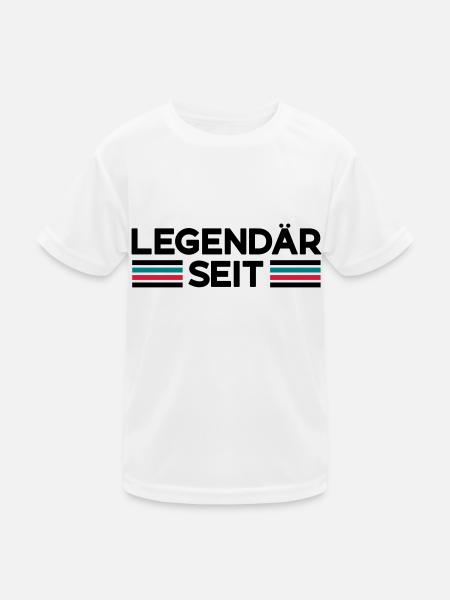 Legendär seit Geburtsjahr Personalisierung - Kinder Funktions-T-Shirt - Weiß - Vorne