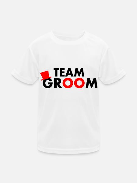 Team groom - Kids Functional T-Shirt - white - Front