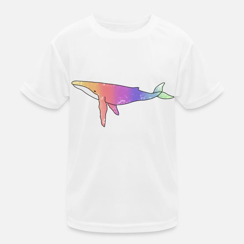 Whale Rainbow Version Kids Functional T-Shirt