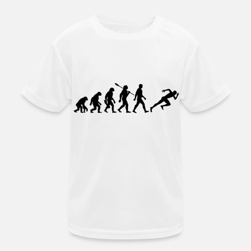 Evolution Sprinter - Leichtathletik - Kinder Funktions-T-Shirt - Weiß