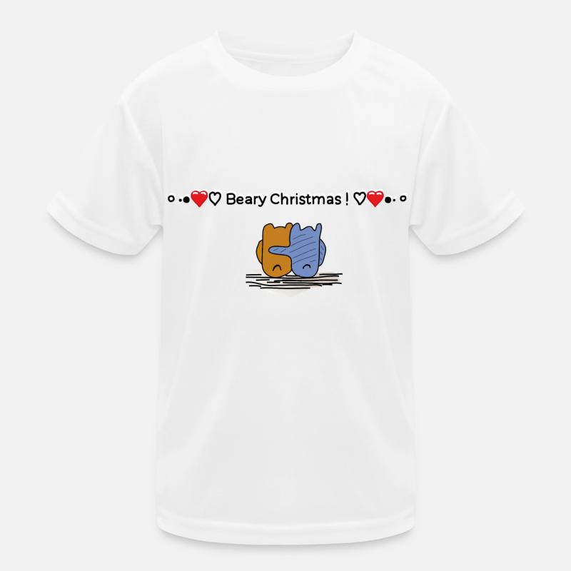 Beary Happy Christmas Kids Functional T-Shirt