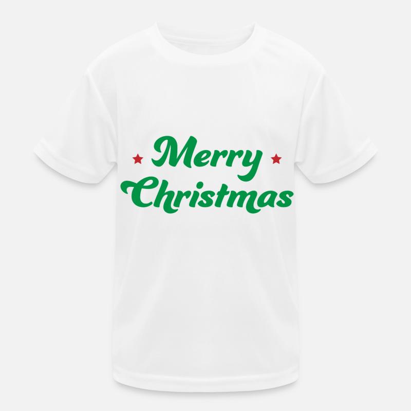 Joyeux Noël Astérisque Vert Rouge T-shirt sport Enfant