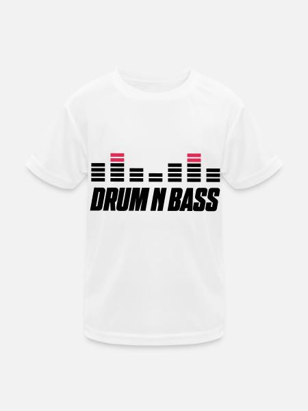 drum bass - Kinder Funktions-T-Shirt - Weiß - Vorne